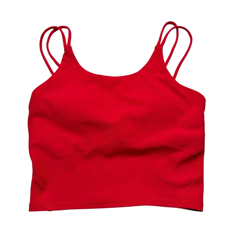 WILO The Label Ribbed Double Strap Tank Top Red Women's Size Small Workout